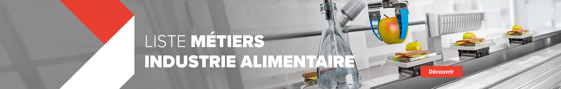 Notre liste métiers industrie alimentaire