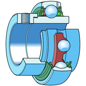 Roulement pour palier auto-aligneur YET 203 - Diamètre intérieur : 17 mm - Diamètre extérieur : 40 mm