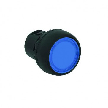 Tête de bouton-poussoir affleurant lumineux 800F - plastique - 22,5 mm - bleu