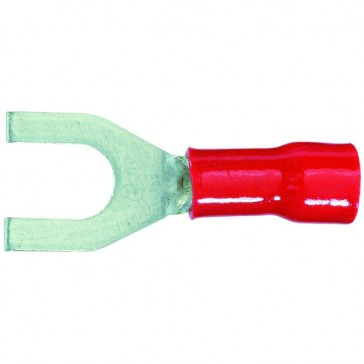 Cosse fourche - 0,5 - 1,5 mm² - M6 - rouge