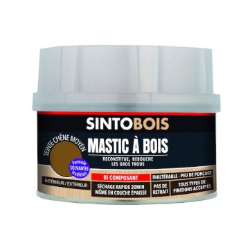 Mastic à bois SINTOBOIS boite - 500 ml - 550 g - chêne moyen