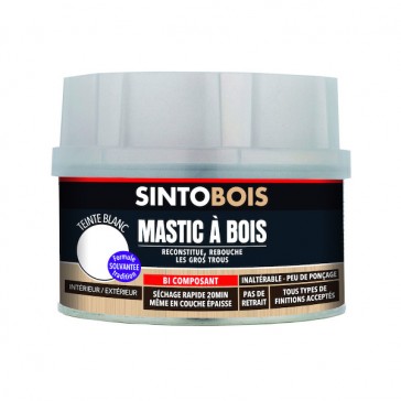 Mastic à bois SINTOBOIS boite - 500 ml - 550 g - blanc