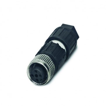 Connecteur mâle droit M12 autodénudant SACC - 4 pôles - diamètre extérieur du câble : 3,5 … 6 mm
