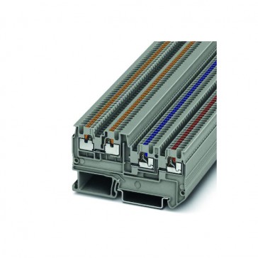 Borne de câblage pour capteurs et actionneurs PTIO - gris - 2 étages - Section nominale : 1,5 mm²