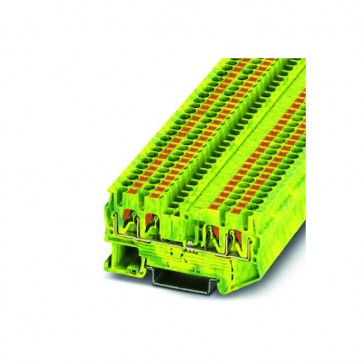 Borne de câblage PT-QUATTRO - vert/jaune - 1 étage - Section nominale : 2,5 mm²