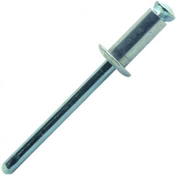 Rivet aveugle éclaté tête plate aluminium/acier PAD - Diamètre de la tige : 4,8 mm - Longueur du rivet : 16 mm