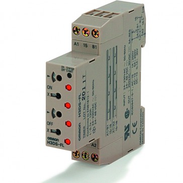 Minuterie H3DS-FL - 24-230 VAC/24-48 VDC - rail din - 1 relais SPDT