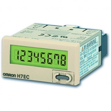 Compteur H7EC - 48x24 mm - IP66 - LCD 8 chiffres - comptage - entrée NPN/contact