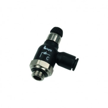 Régleur de débit compact bi-directionnel 7062 - polymère technique - G1/8 - 6 mm