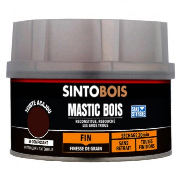 Mastic à bois SINTOBOIS FIN - 570 g - acajou