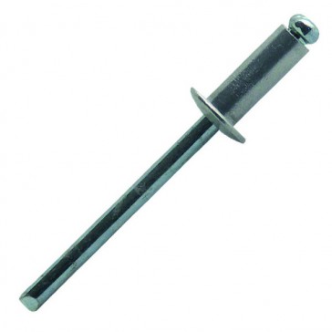 Rivet aveugle tête plate aluminium/acier ASD - Diamètre de la tige : 3,2 mm - Longueur du rivet : 14 mm