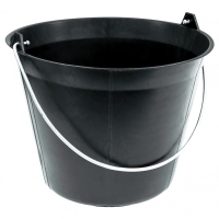 Seau en Plastique Noir 11 Litres avec une Anse de 5,3 mm