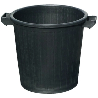 Poubelle de chantier en plastique sans couvercle - 75 L - noir