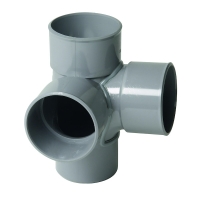 Culotte double d'équerre PVC 87°30 mâle-femelle - 100 mm