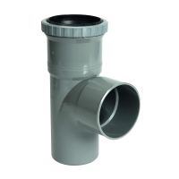 Culotte simple à joint de dilatation PVC 87°30 mâle-femelle - Diamètre : 100 mm - Mâle/femelle