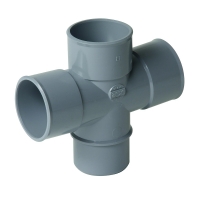 Culotte double parallèle PVC 87°30 mâle-femelle - 100 mm