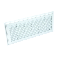 Grille d'aération F211 à sceller démontable et à fermeture rectangulaire blanc 358 x 152 mm