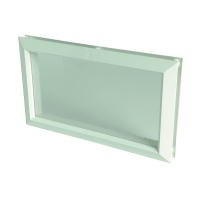 Hublot rectangulaire  380 x 225 mm cadre en polystyrène choc blancavec vitrage incolore 203MI