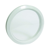 Hublot rond D307 mm cadre en polystyrène choc blanc avec vitrage incolore 303MI