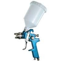 Pistolet à peinture par gravité CAR G04 - Diamètre de la buse : 1,4 mm - Capacité du godet : 0,5 L - Filetage d'entrée d'air : 1/4" - Filetage de raccordement au godet : 1/4"