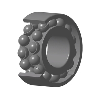 Roulement à billes à contact oblique à 2 rangées série 3000 B - Diamètre intérieur : 35 mm - Diamètre extérieur : 80 mm - Largeur : 34,9 mm - Angle de contact : 25 °