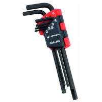 Clés mâles pour vis 6 pans creux inviolable avec téton central 2 à 6 mm Jeu de 6 pièces