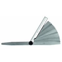 Jauge d'épaisseur série 804P - Mesure métrique - Bout pointu - Précision : +/- 0,04 à 1 mm - Nombre de lames : 19 - Longueur des lames : 90 mm