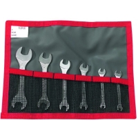 Jeu de 6 clés à fourche micromécaniques têtes inclinées 15° - 22.JE6T