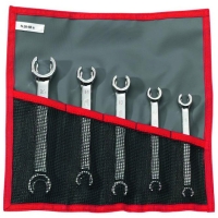 Jeu de 5 clés à tuyauter droites 43.JE5T 7 x 9 à 17 x 19 mm