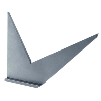 Équerre de mécanicien double onglet à chapeau DELA.1272 - Longueur 150 mm - Largeur 105 mm