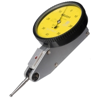 Comparateur à palpeur orientable modèle horizontal - Série 513-10T - Capacité : 0,8 mm - Diamètre du cadran 40 mm - Graduation : 0,01 mm - Fixation : noix de serrage