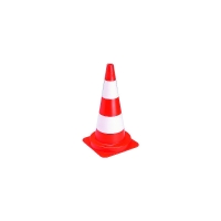 Cône de signalisation PVC 2 bandes 50 cm Poids 1,1 kg