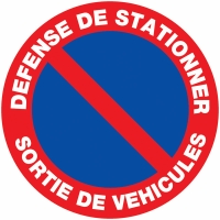 Panneau de signalisation défense de stationner - 290 mm PVC rigide
