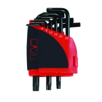 Râtelier de 9 clés mâles courtes Torx® 66-R9A T8 à T40