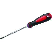 Tournevis SAMSOFORCE lame ronde Pozidriv® avec manche bimatière PZ1 x 100 mm