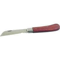 Couteau dénude-câbles pour électricien avec manche bois - 100 mm