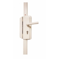 Serrure en applique 3 points verticale à fouillot VIGISTYL réversible blanche