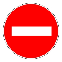 Panneau de signalisation sens interdit - 300 mm