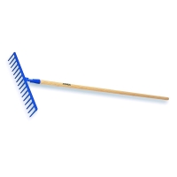 Râteau à douille 14 dents droites avec manche bois 40 cm