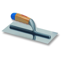 Platoir italien acier avec manche en bois - 28 x 12 cm