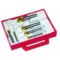 Coffret de 6 fraises à noyer 4831 HSS-E Cobalt Revêtu TiN - Plage de diamètres 6,3 à 20,5 mm