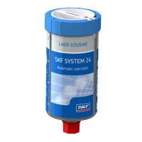 Graisseur automatique monopoint à gaz LAGD/EM2 pour roulements forte viscosité avec lubrifiants solides - Cartouche de 125 ml