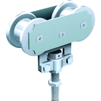 Monture à 2 galets acier fixation sur chant 0265L tige longue SPORTUB pour porte 300 kg