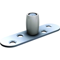 Guide du bas à olive sur platine 1102 pour profil U 25 x 17 mm diamètre 13,5 mm