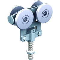 Monture à galets acier à roulement à billes 2255 SPORTUB galet acier pour porte 150 kg