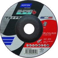 Meule à ébarber SUPER BLEUE 5 Type 27 - A 24 T - Inox - diamètre 125 mm - épaisseur - 7 mm