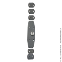 Crémone en applique RY 52 en fonte à carré intégré pour tringle de 16 x 8 mm