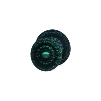 Bouton de porte fonte DAHLIA époxy noir à tige universelle époxy noir