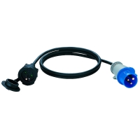 Adaptateur de camping avec cordon - fiche CEE P17 - prolongateur standard français - 1,5 m - 16 A - 230 V