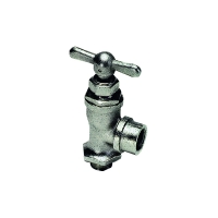 Robinet à pointeau mâle/femelle 0531 - G1/4 - laiton nickelé - BSPP